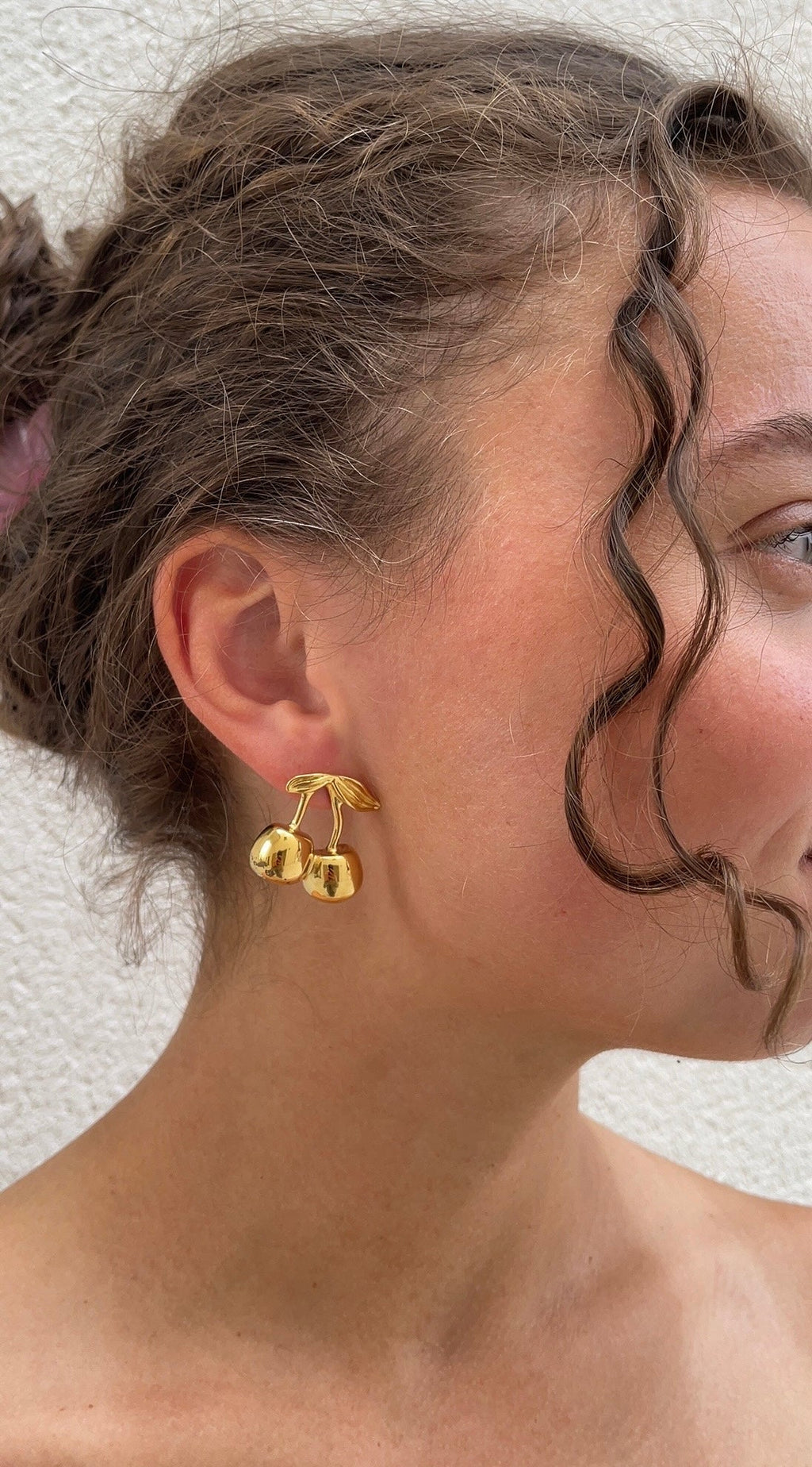Boucles D'Oreilles Gold Cherry