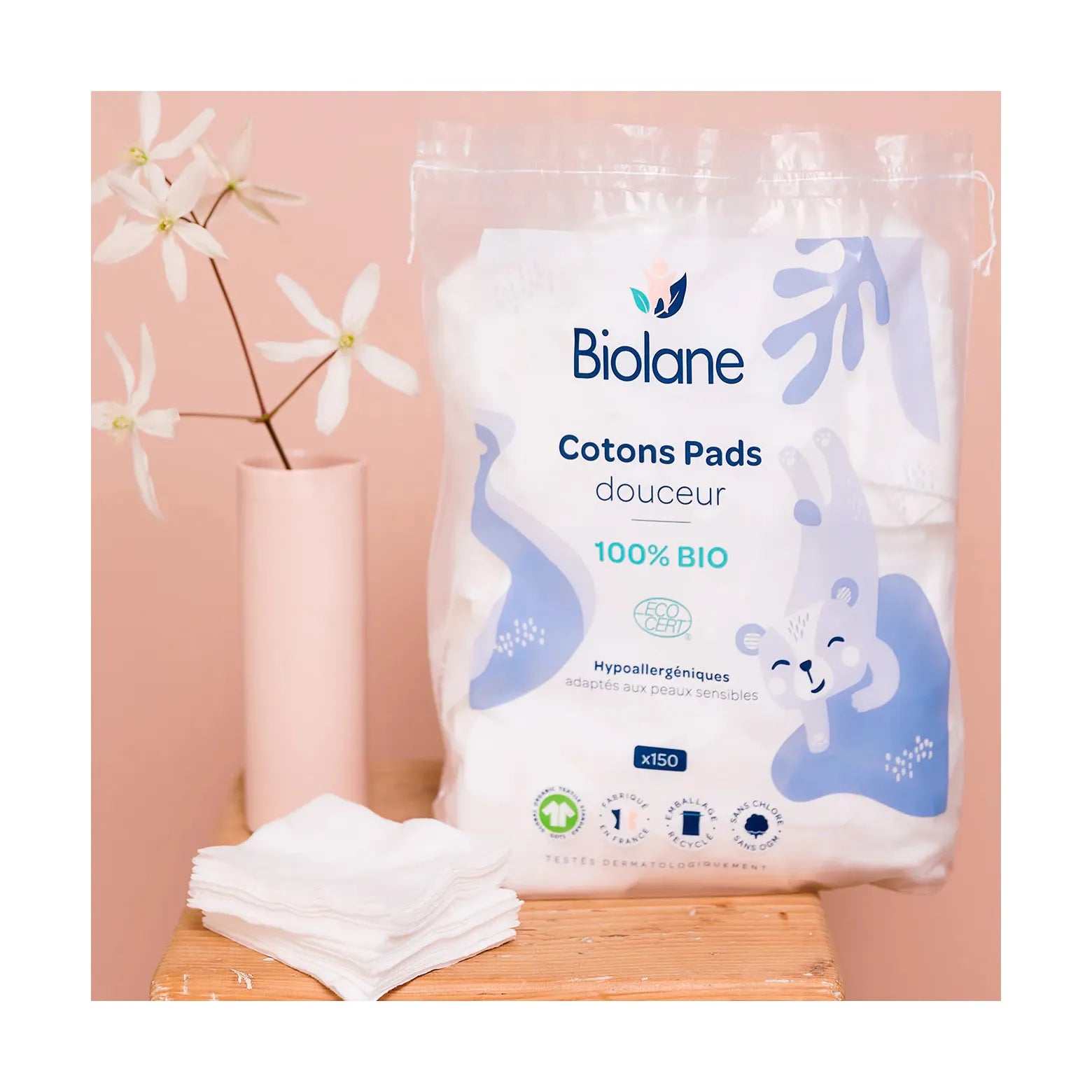 Lot 3X Cotons Pads Douceur - 100% Bio