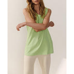 Debardeur Mi-Long Col Rond Fizvalley - Amande Vintage - Femme