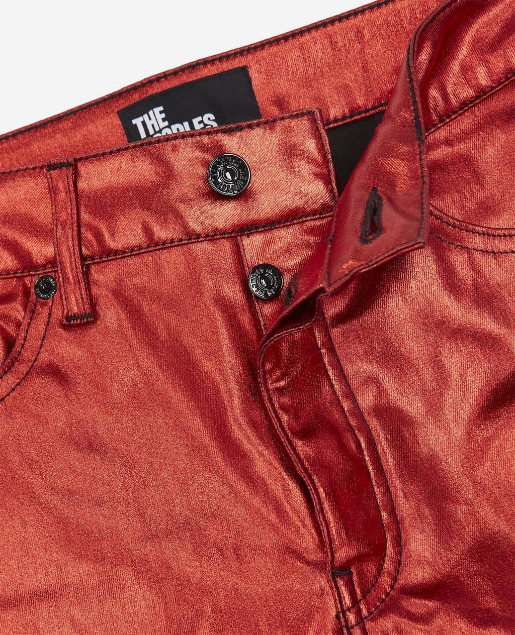 The Kooples - Jean Slim Enduit Rouge - Femme