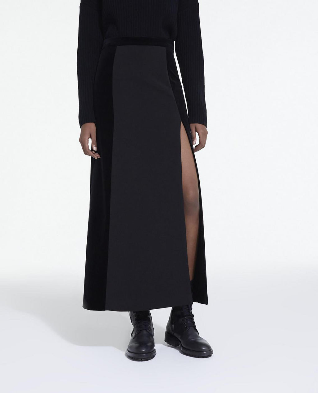 The Kooples - Jupe Longue Detail Ouverture Fente - Femme