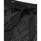The Kooples - Jupe Portefeuille Taille Haute - Noir - Femme