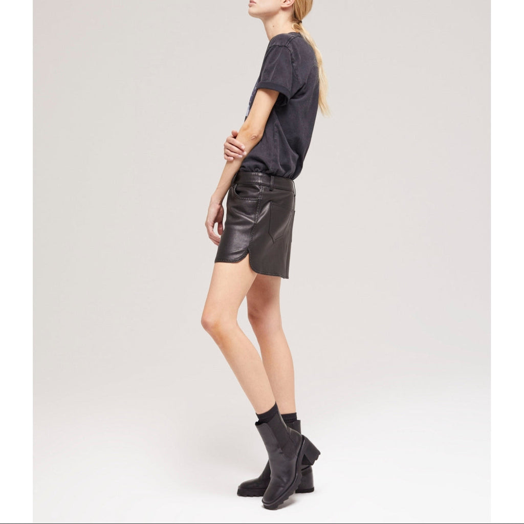 The Kooples - Minijupe En Cuir D’Agneau - Noir - Femme