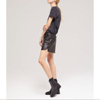 The Kooples - Minijupe En Cuir D’Agneau - Noir - Femme