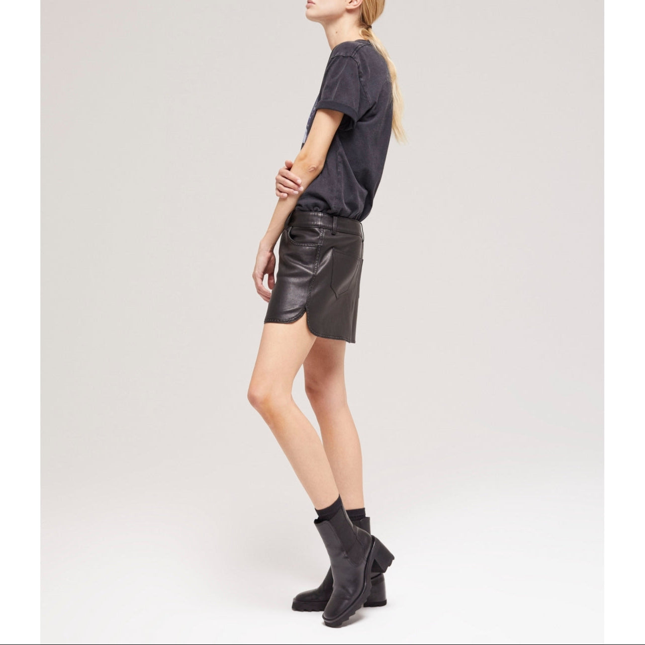 The Kooples - Minijupe En Cuir D’Agneau - Noir - Femme
