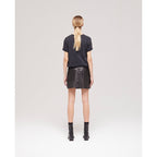 The Kooples - Minijupe En Cuir D’Agneau - Noir - Femme