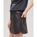 The Kooples - Minijupe En Cuir D’Agneau - Noir - Femme