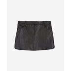 The Kooples - Minijupe En Cuir D’Agneau - Noir - Femme
