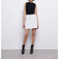 The Kooples - Jupe Trapèze Taille Haute - Blanc - Femme