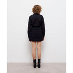 The Kooples - Jupe Patineuse En Broderie Anglaise Taille Haute - Noir - Femme