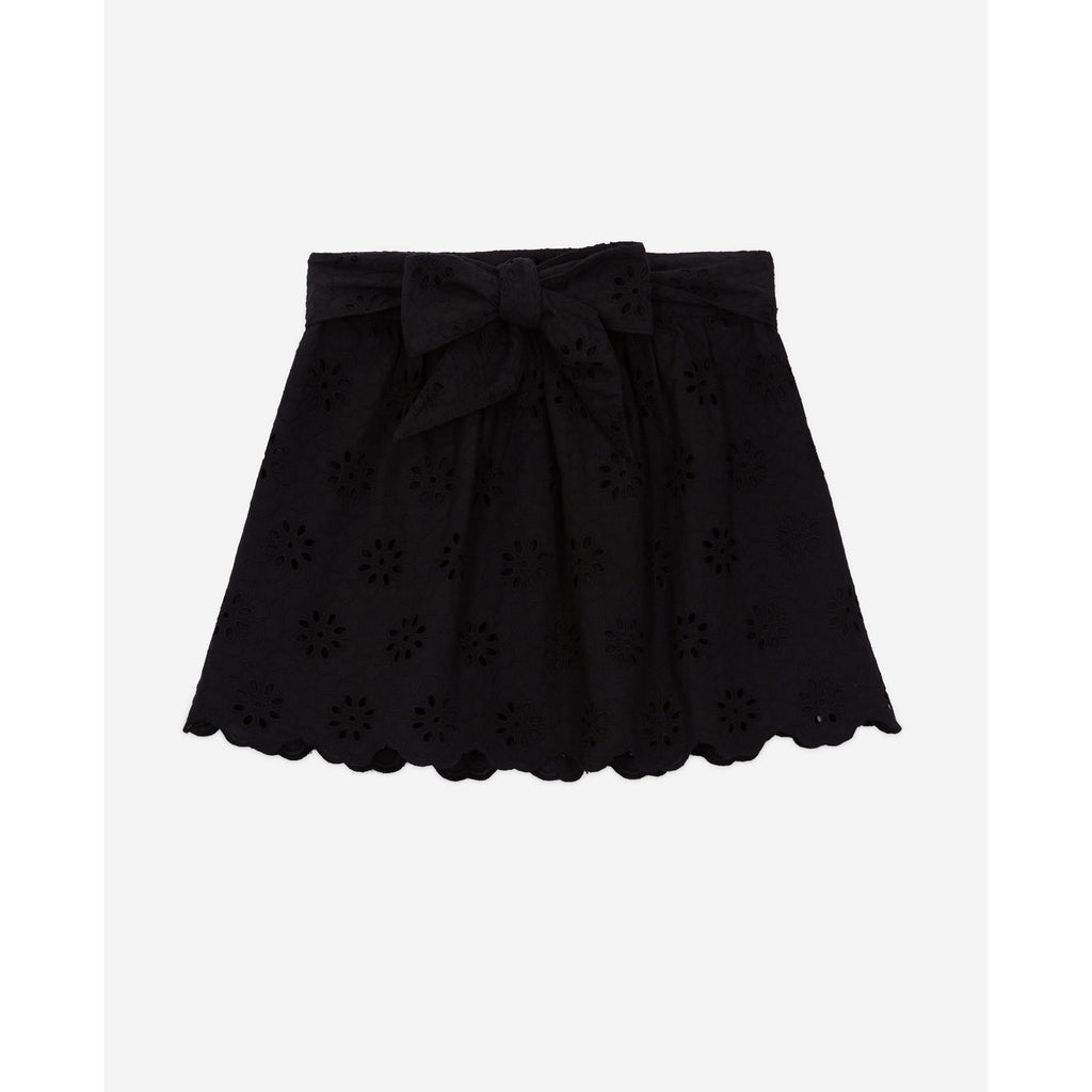 The Kooples - Jupe Patineuse En Broderie Anglaise Taille Haute - Noir - Femme