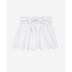 The Kooples - Jupe Droite En Broderie Anglaise - Blanc - Femme
