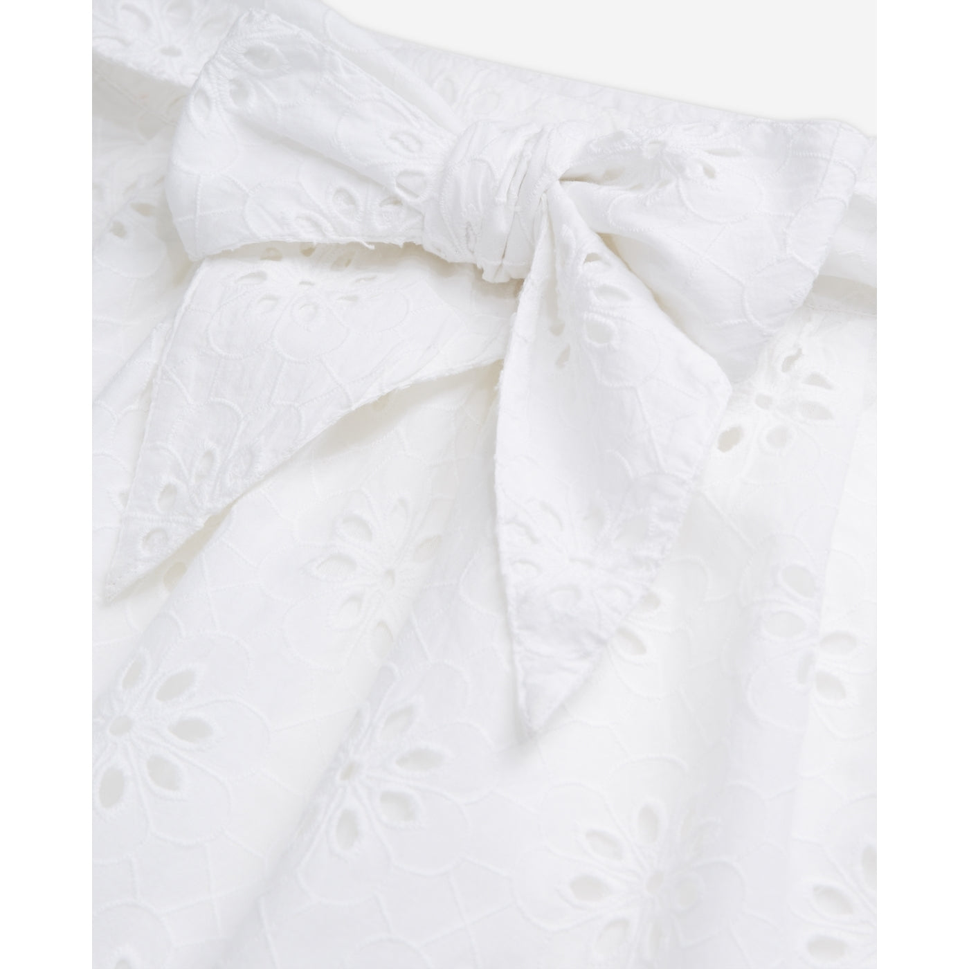 The Kooples - Jupe Droite En Broderie Anglaise - Blanc - Femme