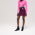 The Kooples - Jupe Droite Taille Haute - Fuchsia - Femme