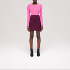 The Kooples - Jupe Droite Taille Haute - Fuchsia - Femme