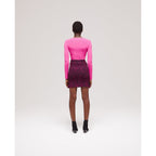 The Kooples - Jupe Droite Taille Haute - Fuchsia - Femme