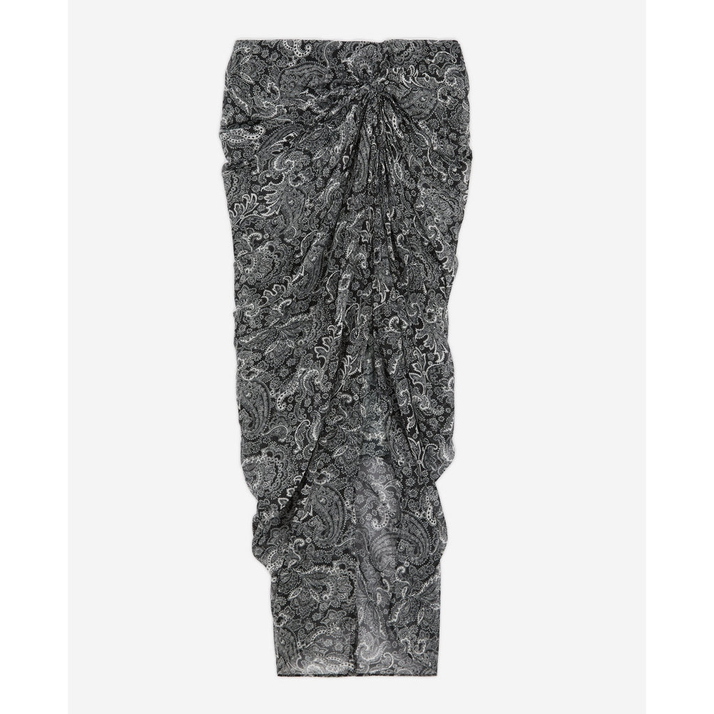 The Kooples - Jupe Midi En Soie - Noir - Femme