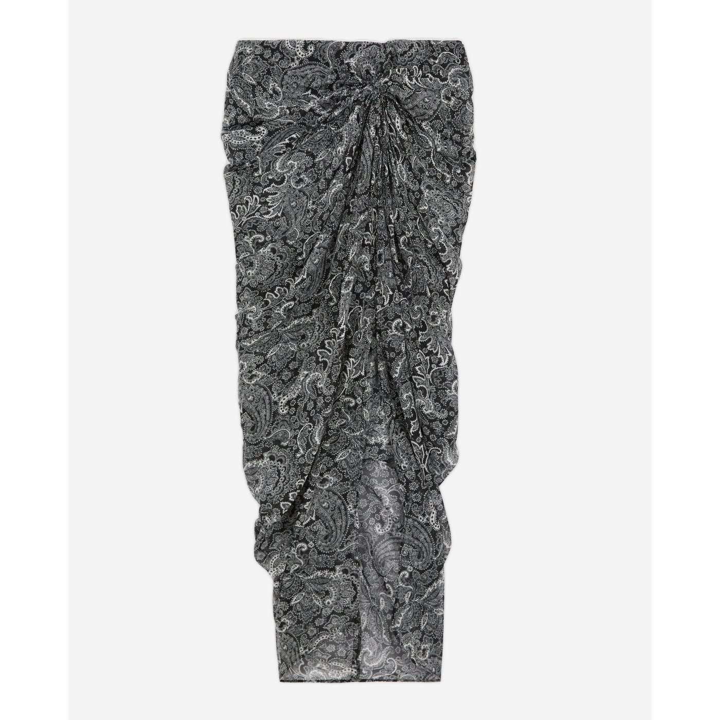 The Kooples - Jupe Midi En Soie - Noir - Femme