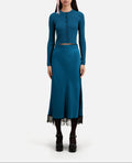 The Kooples - Jupe Midi - Bleu - Femme