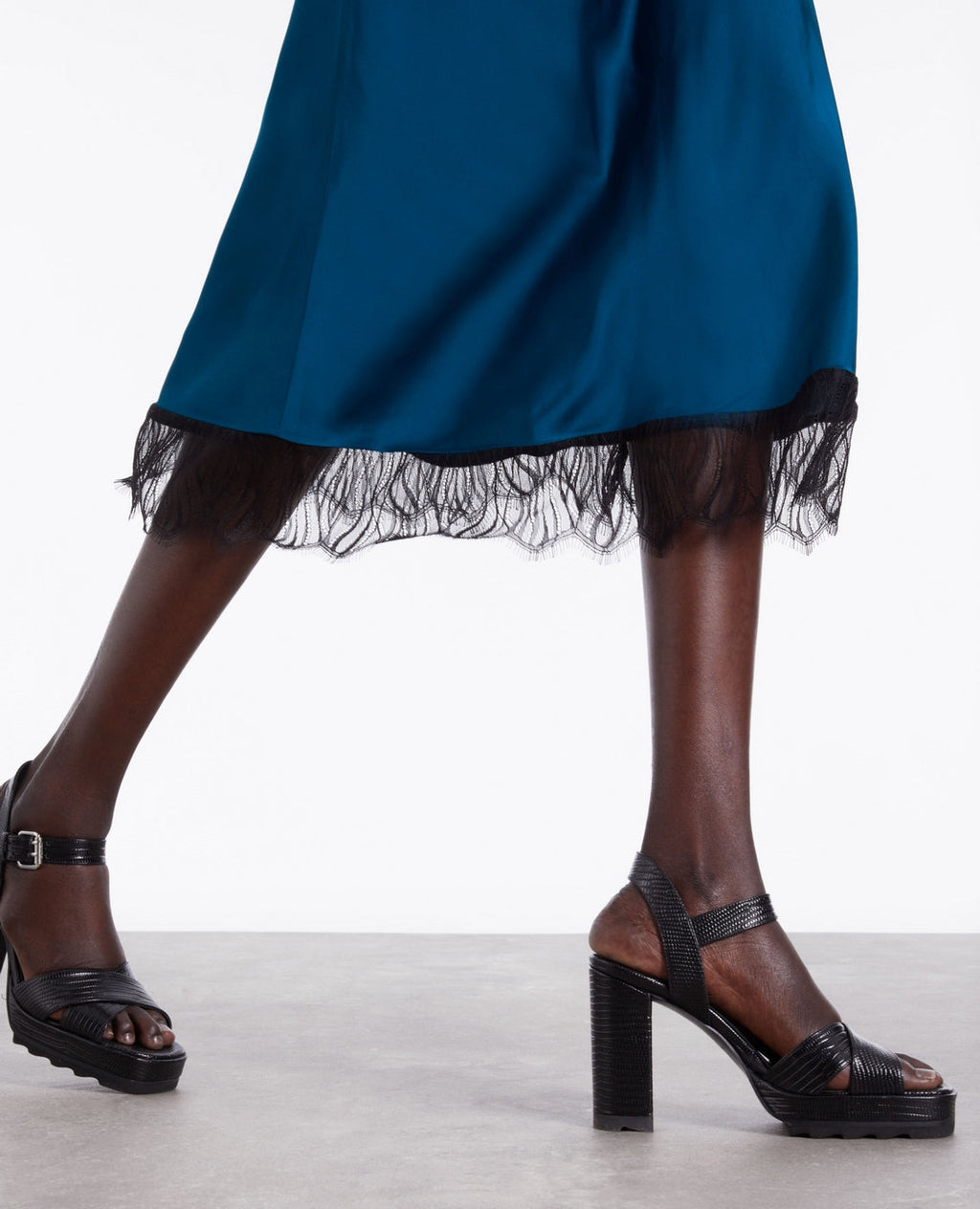 The Kooples - Jupe Midi - Bleu - Femme
