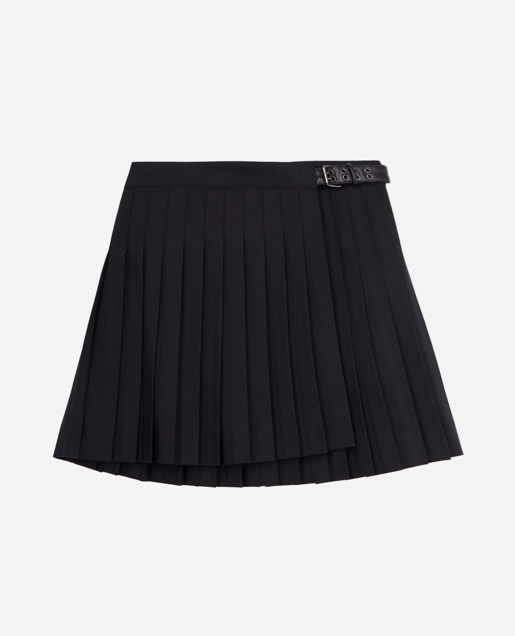 The Kooples - Jupe Portefeuille En Laine - Noir - Femme