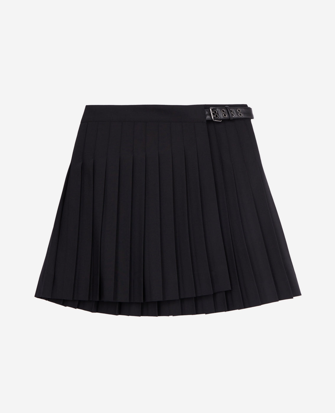 The Kooples - Jupe Portefeuille En Laine - Noir - Femme