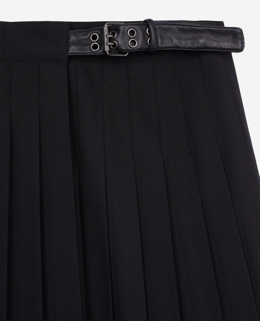 The Kooples - Jupe Portefeuille En Laine - Noir - Femme
