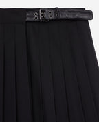 The Kooples - Jupe Portefeuille En Laine - Noir - Femme