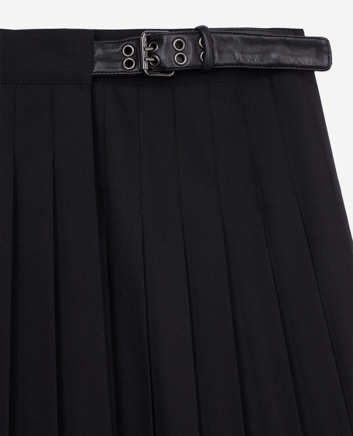 The Kooples - Jupe Portefeuille En Laine - Noir - Femme