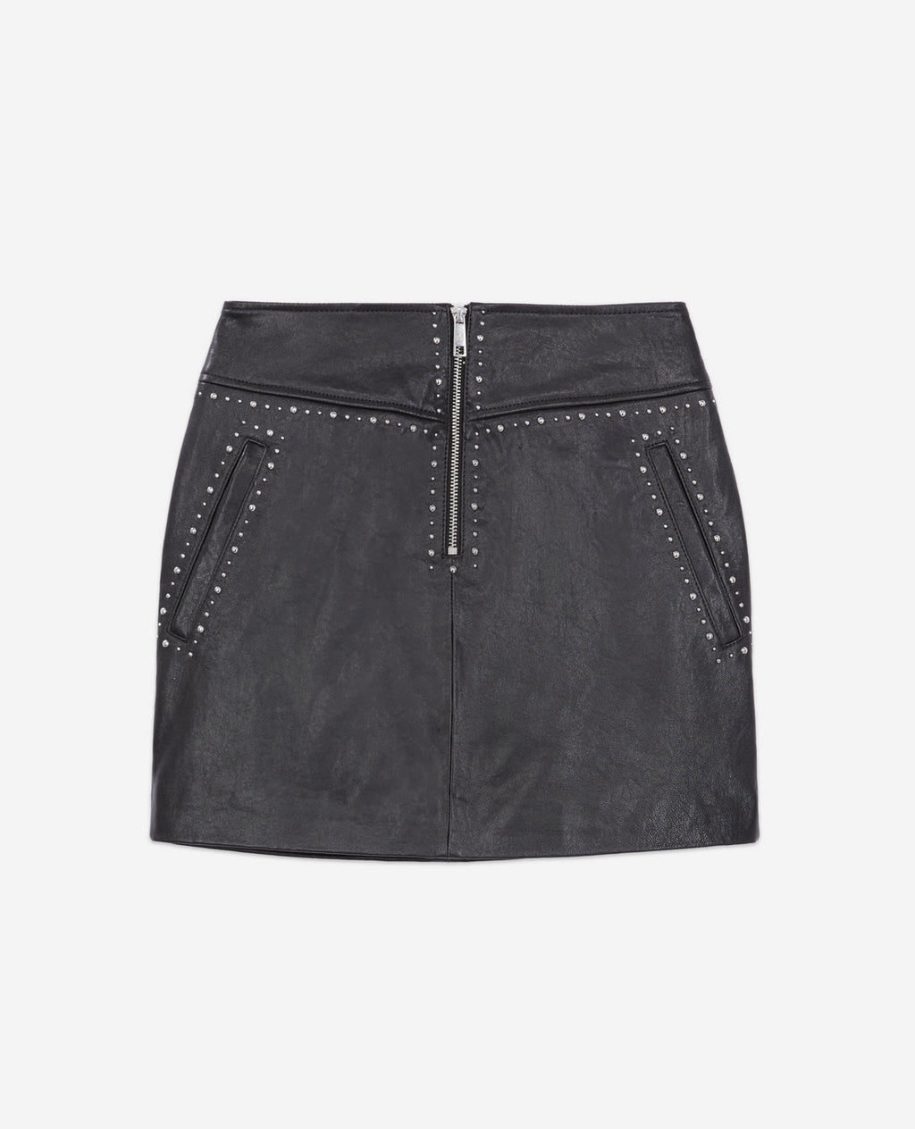 The Kooples - Minijupe En Cuir De Mouton - Noir - Femme
