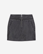 The Kooples - Minijupe En Cuir De Mouton - Noir - Femme