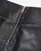 The Kooples - Minijupe En Cuir De Mouton - Noir - Femme