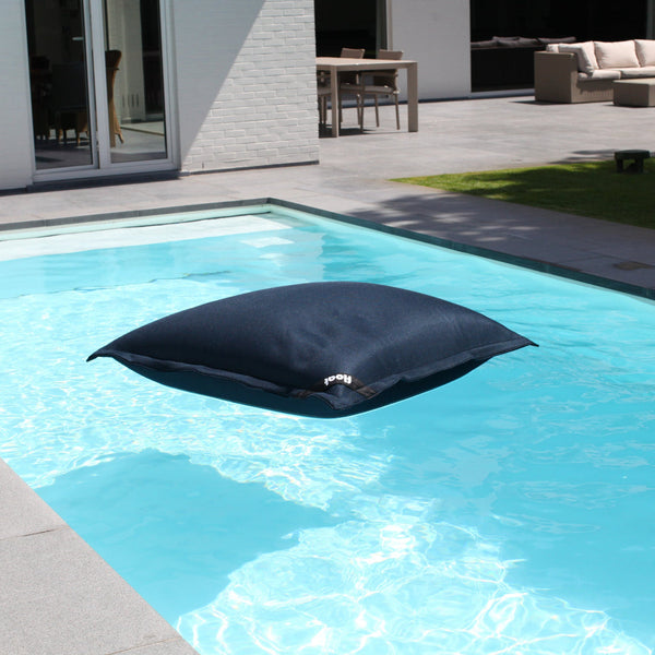 Pouf Flottant Beanbag Piscine - 130x130cm - Bleu Marine