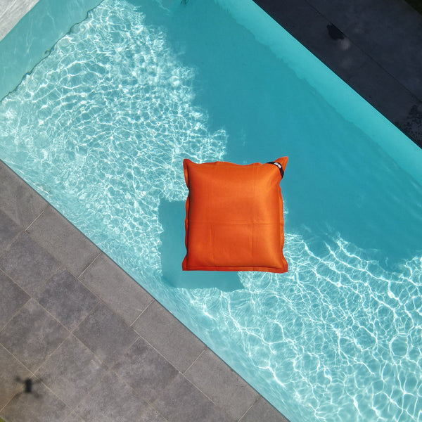 Pouf Flottant Beanbag Piscine - 130x130cm - Orange