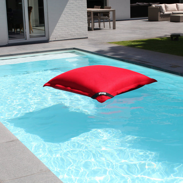 Pouf Flottant Beanbag Piscine - 130x130cm - Rouge