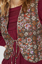 Gilet Flora - Brown