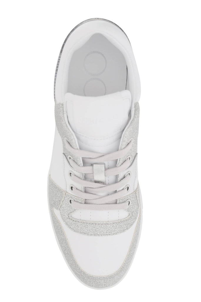 Jimmy Choo - Baskets Jimmy Choo 'Florent' Glittered Sneakers With Lettering Logo