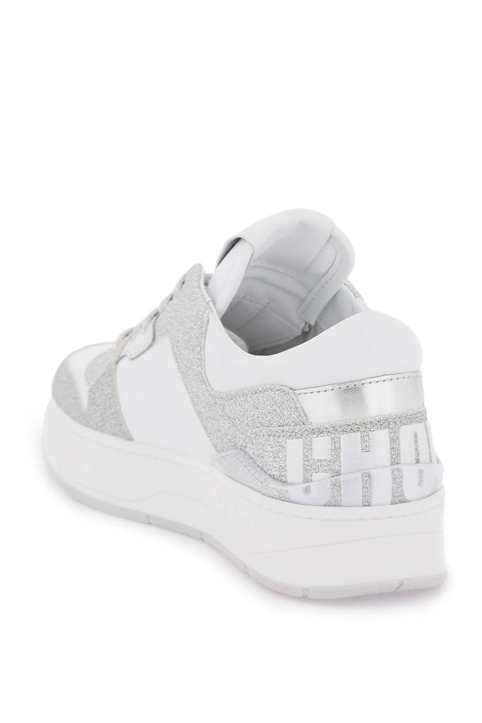 Jimmy Choo - Baskets Jimmy Choo 'Florent' Glittered Sneakers With Lettering Logo