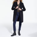 The Kooples - Manteau Long Ajuste Avec Col Crante - Femme