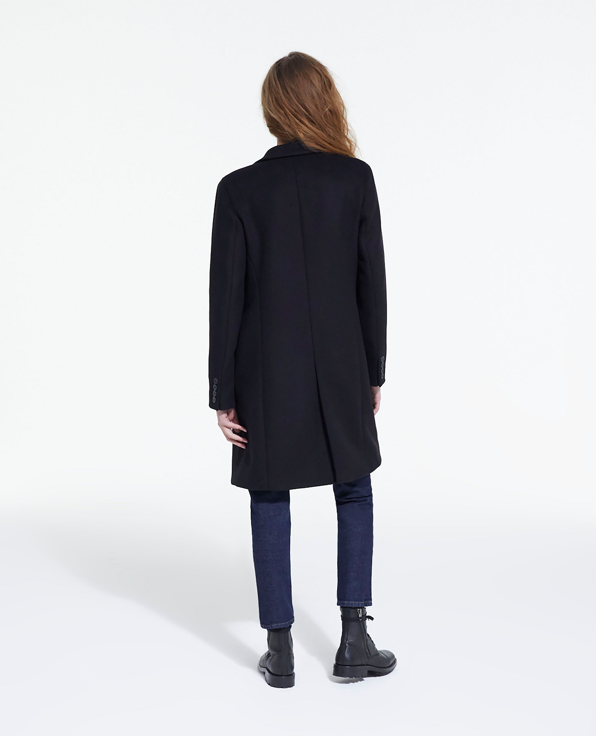 The Kooples - Manteau Long Ajuste Avec Col Crante - Femme