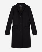 The Kooples - Manteau Long Ajuste Avec Col Crante - Femme