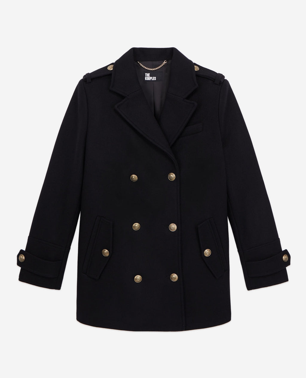The Kooples - Caban En Laine - Noir - Femme