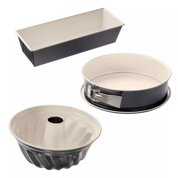 Dr Oetker - Set De 3 Moules À Pâtisserie Dr Oetker Back-Trend - Blanc|Gris