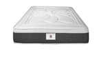 Fontainebleau - Ensemble Matelas + Sommier - Blanc/Gris