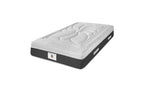 Fontainebleau - Ensemble Matelas + Sommier - Blanc/Gris