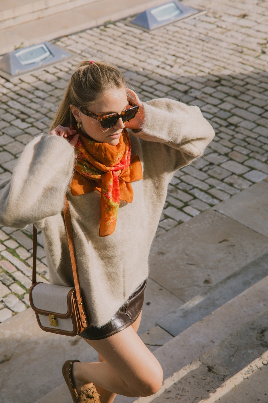 Foulard Elena - Marron