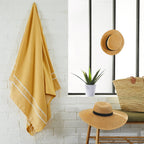 Fouta Chevrons - Jaune Moutarde