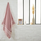 Fouta Chevrons - Rose Poudré