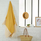 Fouta Nid D'Abeille - Jaune Moutarde