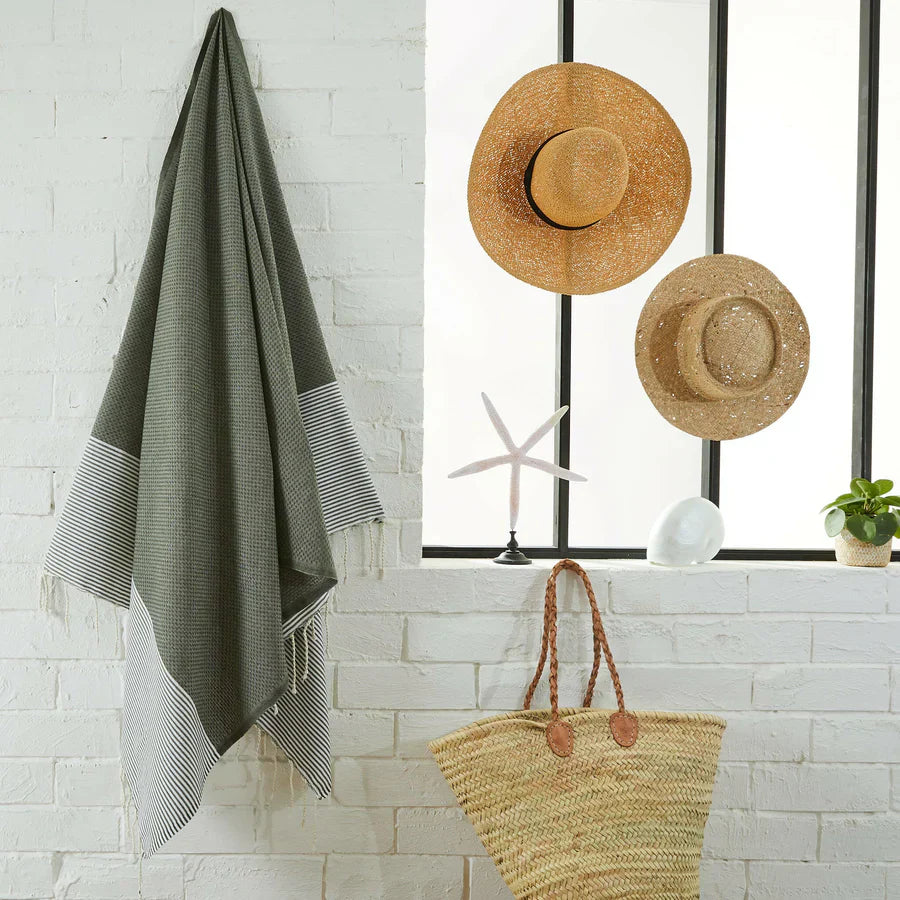 Fouta Nid D'Abeille - Vert Olive